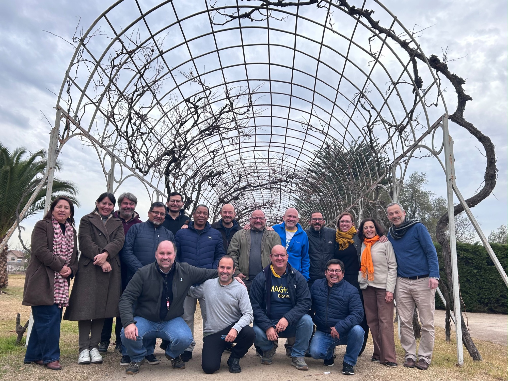 Participantes del Encuentro de la Red Comparte reunidos en Chile