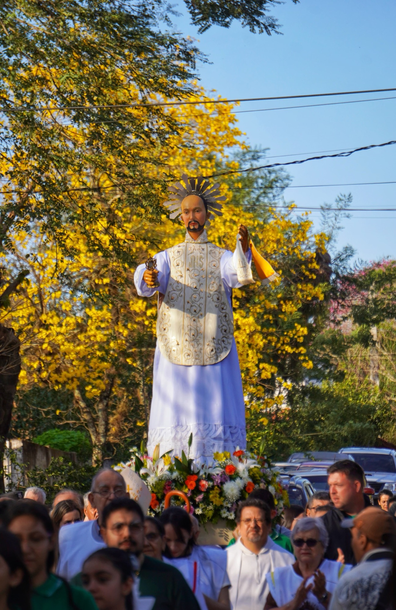 Procesión de la imagen de San Ignacio de Loyola por las calles de San Ignacio, Misiones